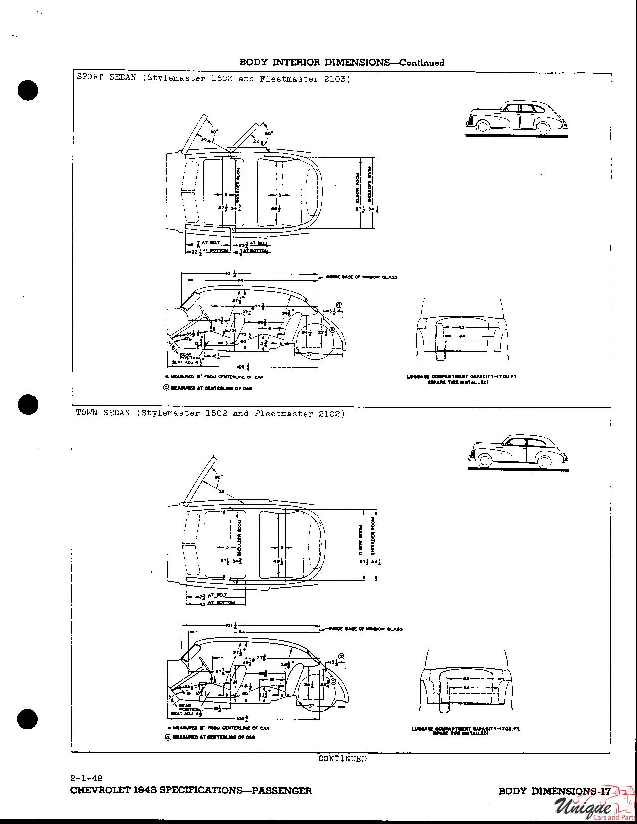 1948 Chevrolet Specifications Page 38
